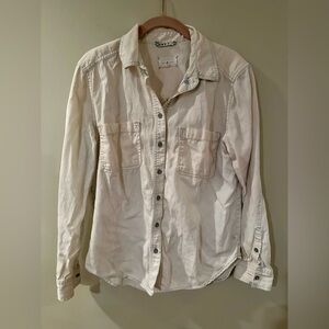 5/$25!! Lou & Grey Bleach Dyed Chambray Shirt